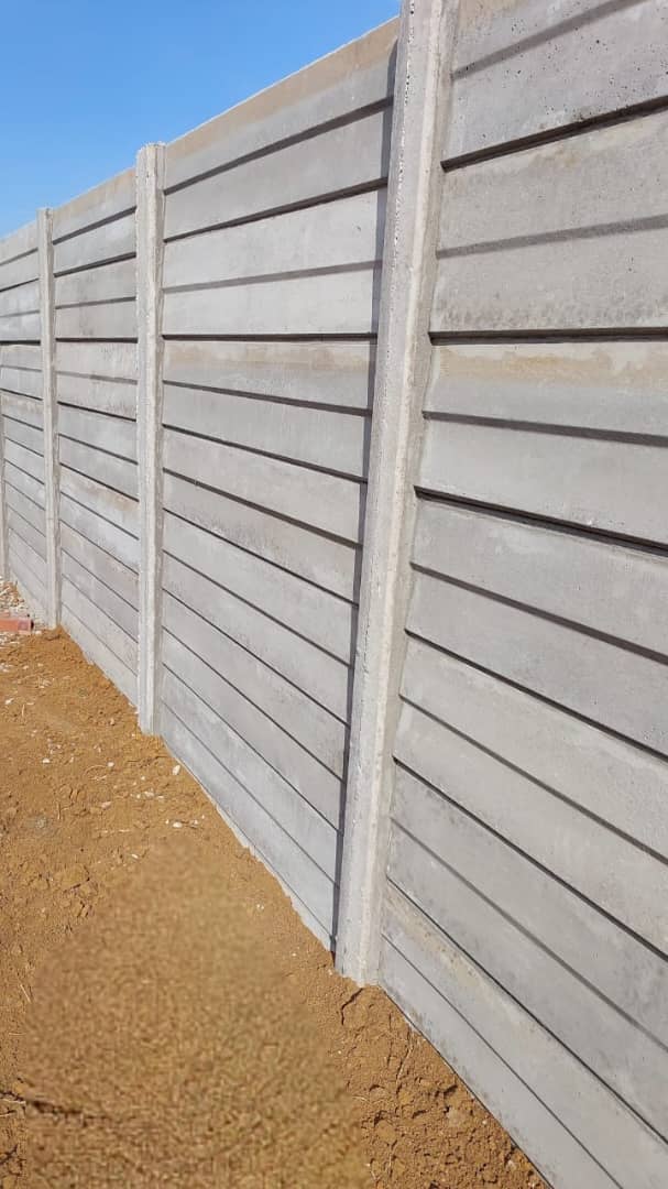 Completed boundary wall